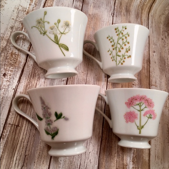 Cottagecore floral botanical garden teacups coffee mugs beautiful gift - Picture 10 of 10